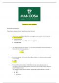 MANCOSA Economics 1B kcq questions and answers 