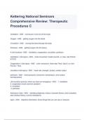 Kettering National Seminars Comprehensive Review: Therapeutic Procedures C