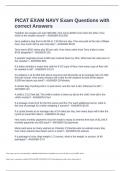 PICAT EXAM NAVY Exam Questions with correct Answers spring 2034