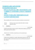 NURSING 6501 ADVANCED PATHOPHYSIOLOGY FINAL EXAM ALL 100&plus; QUESTIONS AND CORRECT ANSWERS LATEST VERSION 2022 EXAM&sol; NURS-6501 MIDTERM EXAM LATEST EDITION 2022