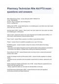Pharmacy Technician Rite Aid PTU exam questions and answers 