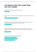 CCC MODULE 4 POST TEST LATEST EXAM 2024 100&percnt; CORRECT 