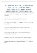 BLS AHA FOR HEALTHCARE PROVIDERS 2024 LATEST VERSION (CPR BY AMERICAN HEART ASSOCIATION CERTIFICATION COURSE) 65 ITEMS