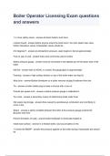 Boiler Operator Licensing Exam questions and answers 