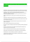 Idaho Health Insurance test questions and answers