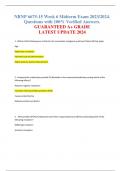 NRNP 6675-15 Week 6 Midterm Exam 2023&sol;2024&period; Questions with 100&percnt; Verified Answers&period; GUARANTEED A&plus; GRADE LATEST UPDATE 2024