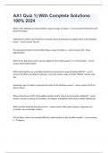 AA1 Quiz 1&rpar; With Complete Solutions 100&percnt; 2024