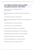 AA1 Midterm Written Review&rpar; With Complete Solutions 100&percnt; 2024
