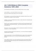 AA 1 USA Midterm&rpar; With Complete Solutions 100&percnt; 2024