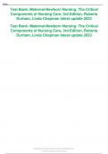  Maternal-Newborn Nursing: The Critical Components of Nursing Care, 3rd Edition, Roberta Durham, Linda Chapman latest update 2023