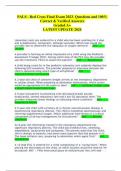 PALS - Red Cross Final Exam 2023&period; Questions and 100&percnt; Correct & Verified Answers  Graded A&plus; LATEST UPDATE 2024
