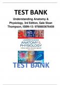 Test Bank Understanding Anatomy & Physiology A Visual, Auditory, Interactive Approach 3rd Edition by Gale Sloan Thompson Latest Verified Review 2024 Practice Questions and Answers for Exam Preparation, 100% Correct with Explanations, Highly Recommended, D