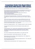 Cosmetology Florida State Board Clinical Exam Review With Answers 100&percnt; Correct&period;
