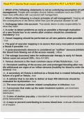 Real PCT davita final exam questions DAVITA PCT LATEST 2023
