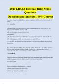 2022 NFHS Baseball Part I Test  &lpar;WIAA&rpar; Questions and Answers 100&percnt; Correct
