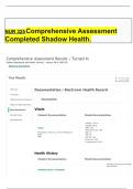  NUR 325 Comprehensive Assessment Completed Shadow Health&period;