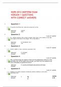 NURS 6512 MIDTERM EXAM VERSION 1 QUESTIONS WITH CORRECT ANSWERS