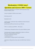 Biochemistry USMLE step 1 Questions and Answers 100% Correct