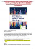  Essentials of Psychiatric Mental Health Nursing 8th Edition Concepts of Care in Evidence- Based Practice 8th Edition Morgan Townsend Test Bank new update 2023-2024  version grade A+