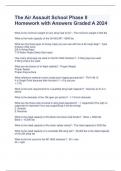 The Air Assault School Phase II Homework with Answers Graded A 2024 