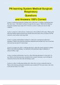 PN learning System Medical-Surgical&colon; Respiratory Questions and Answers 100&percnt; Correct