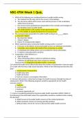 NSG 4704 Week 1 Quiz&comma;