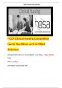 HOSA Home Health Aide