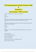 PN Comprehensive Online Practice 2023 A Questions and Answers 100&percnt; Correct