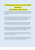PN Management Online Practice 2020 B Questions and Answers 100&percnt; Correct
