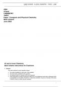  AQA A-level CHEMISTRY 7405/1 Paper 1 Inorganic and Physical Chemistry Mark scheme June 2023