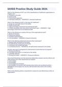 IAHSS Practice Study Guide 2024&period;