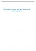Texas Irrigation Technician Exam 2023 /Questions with Complete Solutions