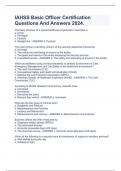 IAHSS Basic Officer Certification Questions And Answers 2024&period;