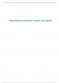 Texas Pesticide Applicator General actual guide