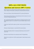 D076- ALL UNIT TESTS Questions and Answers 100&percnt; Correct