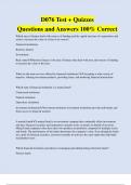 D076 Test &plus; Quizzes Questions and Answers 100&percnt; Correct