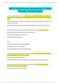 WGU Educational Assessment Latest&comma; Already Passed Q&As