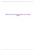 Watson Glaser Test (Assumptions) new solution guide