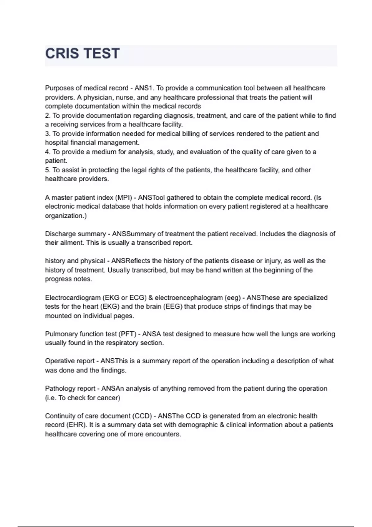 Cris Guidelines.pdf CRIS TEST (2026 / 2027) downloadable PDF - CRIS @ 2024 - Stuvia US