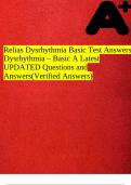Relias Dysrhythmia Basic Test Answers Dysrhythmia &ndash; Basic A Latest UPDATED Questions and Answers&lpar;Verified Answers&rpar;