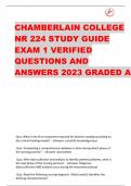 CHAMBERLAIN COLLEGE NR 224 STUDY GUIDE EXAM 1 VERIFIED QUESTIONS AND ANSWERS 2023 GRADED A