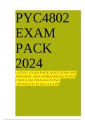 PYC4802 EXAM PACK 2024 
