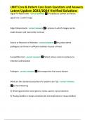 LMRT Core & Patient Care Exam Questions With Answers Latest Updated 2024 &lpar;GRADED A&plus;&rpar;