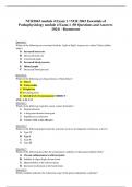 NUR 2063 Essentials of Pathophysiology module 4 Exam 1 (50 Questions and Answers 2024) - Rasmussen