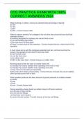 CCO PRACTICE EXAM WITH 100&percnt; CORRECT ANSWERS 2024