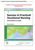 Test Bank for Success in Practical Vocational Nursing 9th Edition by Knecht: Success in Practical Vocational Nursing 9th Edition by Knecht: Guaranteed A+ Guide