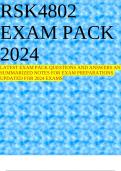 RSK4802 EXAM PACK 2024 