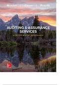 Auditing & Assurance Services William Messier 11th Edition - Test Bank