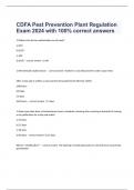 CDFA Pest Prevention Plant Regulation Exam 2024 with 100% correct answers