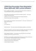  CDFA Pest Prevention Plant Regulation Exam 2024 with 100% correct answers